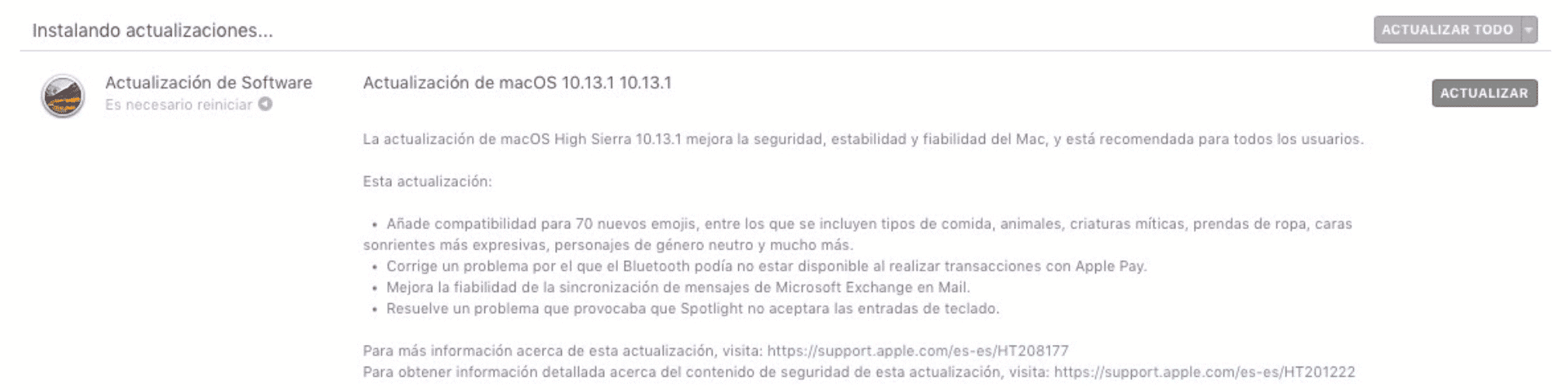 Apple publica macOS High Sierra 10.13.1